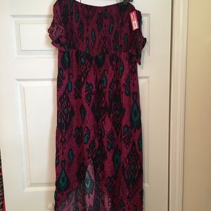 NWT tribal patterned high low cover up / dress